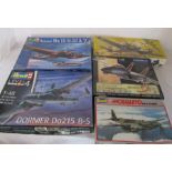 5 Revell model kits inc Beaufighter, Mosquito, F-14D tomcat & Dornier Do215 B-5