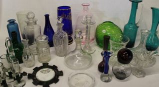 Selection of decorative glassware etc.
