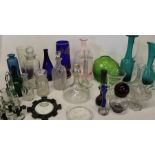 Selection of decorative glassware etc.
