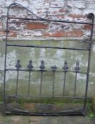 Wrought iron gate (missing a finial) W91cm H 121cm