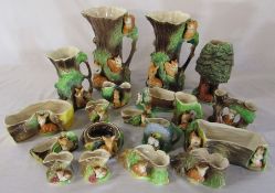 Quantity of Hornsea Fauna Eastgate pottery items inc pair of large jugs H 28 cm