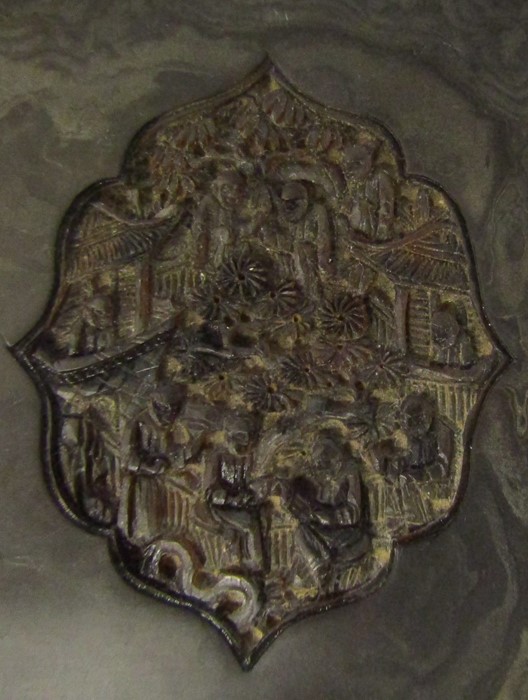 Oriental carved tortoiseshell card case 7 cm x 10.5 cm 60.70 g - Image 4 of 6