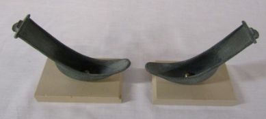 Pair of Art Deco book ends - Basque Pelota baskets H 14 cm