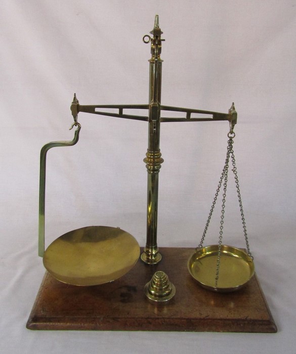 Patent agate balance scales with weights H 59 cm L 50 cm