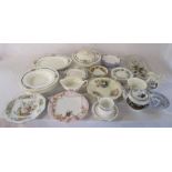 Various plates and part dinner / tea services inc Grindley and Paragon