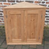 Stripped pine corner cupboard