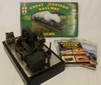 Model of a stationary steam engine 41 cm x 34 cm (af), Great Western Railway Game, "Toy Shop