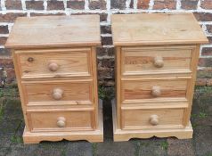 2 pine bedside cabinets