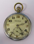 Jaeger-le-Coultre military issue pocket watch marked G.S.T.P 240972, numbered 467/2 on movement