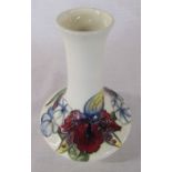 Moorcroft 'Orchid and Spring Flowers' pattern vase H 16 cm