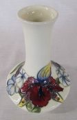 Moorcroft 'Orchid and Spring Flowers' pattern vase H 16 cm