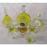 Assorted Guerlain etc dummy factice / display perfume bottles inc Nahema H 18 cm, Shalimar, Oscar de