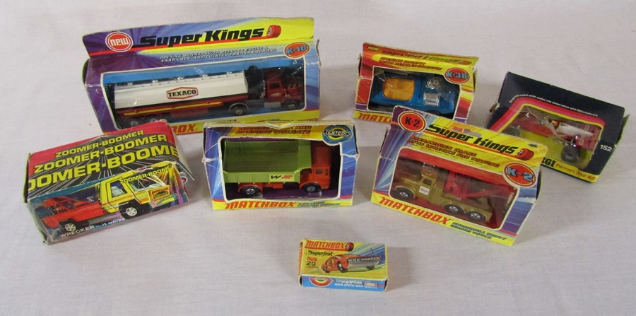 Selection of boxed die cast Matchbox and Corgi cars and lorries