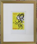 Framed Marc Chagall (1887-1985) lithographic print 'Galerie Maeght' published in 1959 lithography by
