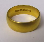 22ct gold band ring weight 5 g size J/K