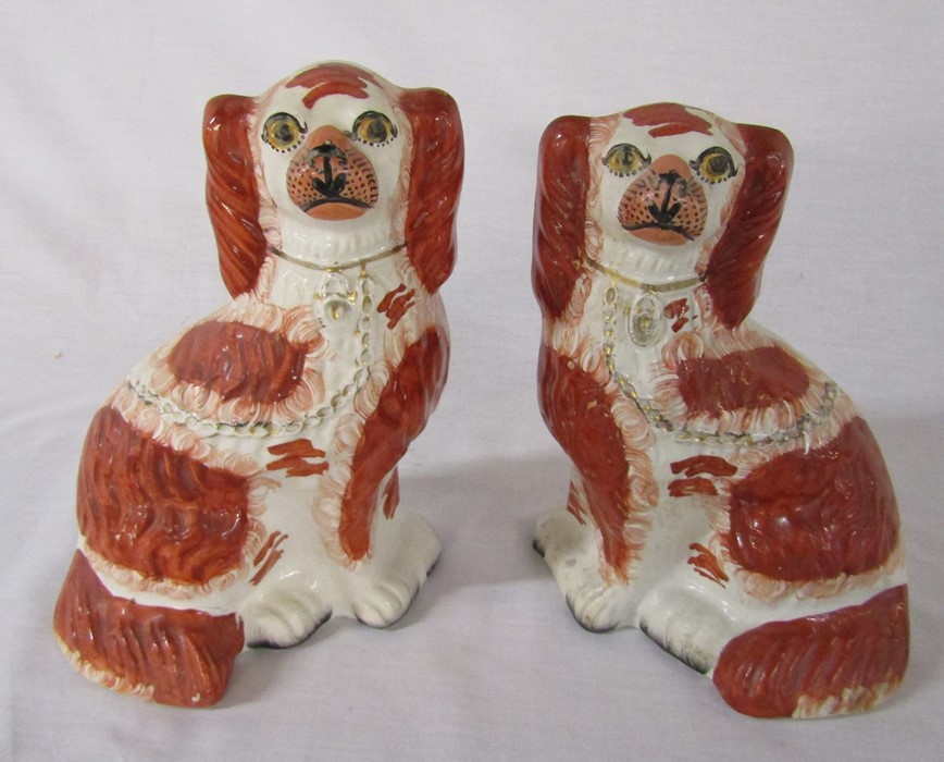 Pair of Staffordshire dogs H 24 cm