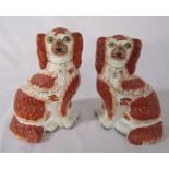 Pair of Staffordshire dogs H 24 cm