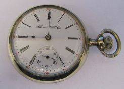 Illinois Watch Company, Springfield silverode pocket watch no 1870515 17 jewels