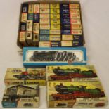 Selection of Airfix series 1 & 2 scale model kits including City of Truro, wagons, meat vans & BR
