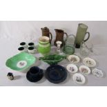 Assorted ceramics and glassware inc Royal Worcester, Spode, Aynsley, Carlton Ware and 1919 Peace
