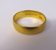 22ct gold band ring size Q weight 4.6 g