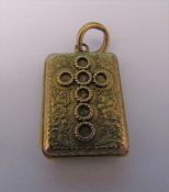 Tested as 14ct gold pendant / locket  weight 3.5 g 20 mm x 15 mm