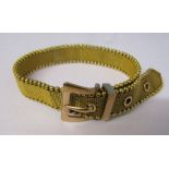 9ct gold buckle bracelet L 3 cm, weight 20.4 g