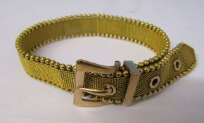 9ct gold buckle bracelet L 3 cm, weight 20.4 g