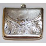 Silver envelope stamp holder Birmingham 1906 by Crisford & Norris