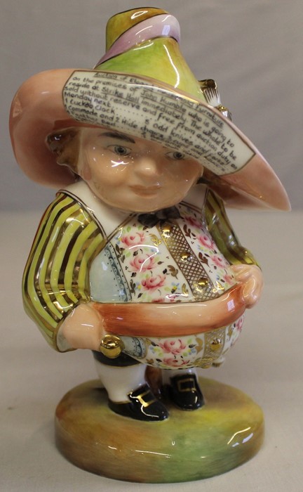 Royal Crown Derby Mansion House Dwarf, his broad brimmed hat entitled "Auction of Elegant - Image 2 of 4