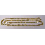 9ct gold link Gucci style necklace L 62 cm weight 13.1 g