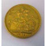 Victorian full gold sovereign 1876