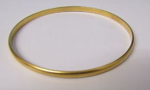 Tested as around 18ct gold bangle weight 13.5 g D 6.5 cm