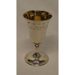 John Crussell 1977 silver goblet replica of the Elizabethan chalice by John Morley 1569 commissioned