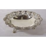 Silver dish Birmingham 1960 weight 2.90 ozt L 12 cm H 4 cm