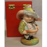 Royal Crown Derby Mansion House Dwarf, his broad brimmed hat entitled "Auction of Elegant