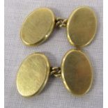 Pair of 18ct gold cufflinks Birmingham hallmark 6.47 g