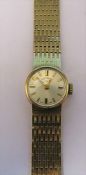 Ladies 9ct gold Rotary watch with 9ct gold strap, 17 jewels, total weight 24.7 g (without movement