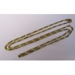 9ct gold figaro necklace L 58 cm weight 4.8 g