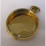 18ct gold Dennison open faced pocket watch case total weight 41.2 g Birmingham 1922 D 5 cm