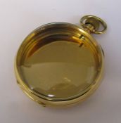 18ct gold Dennison open faced pocket watch case total weight 41.2 g Birmingham 1922 D 5 cm