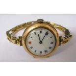 9ct gold ladies watch and strap total weight 15.8 g