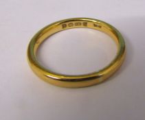 22ct gold band ring size N weight 4 g