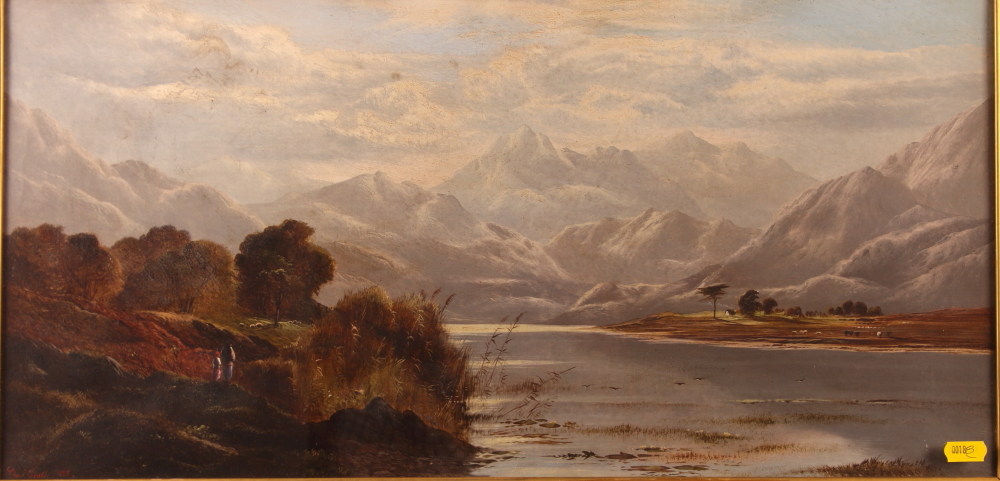 Charles Leslie, 1880: a pair of oils on canvas, "Llyn-y-Cader North Wales" and "Ben Lubnaig, - Bild 2 aus 13