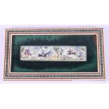 A "Persian" miniature landscape, on ivory, 3/4" x 4 1/2"