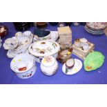 A collection of Royal Worcester "Evesham" pattern tableware, a Royal Doulton two-handle sucrier (