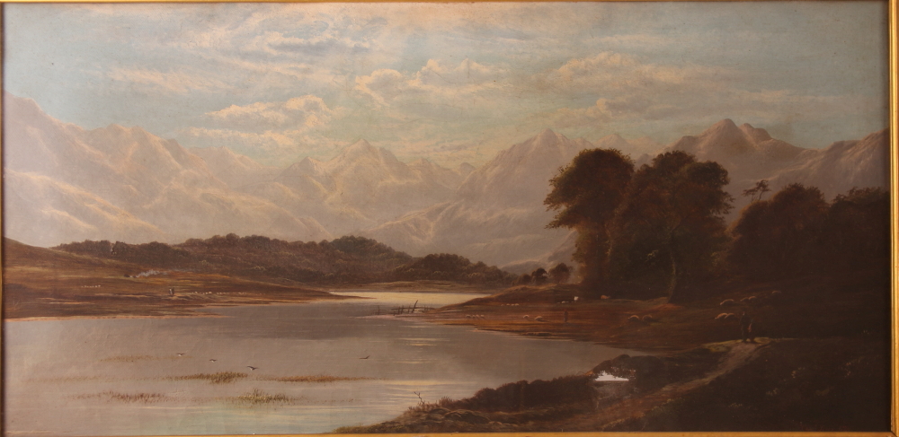 Charles Leslie, 1880: a pair of oils on canvas, "Llyn-y-Cader North Wales" and "Ben Lubnaig,