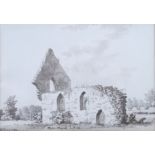 Samuel Hieronymus Grimm: watercolours, "Flixton Chapel Suffolk", 5" x 7 1/4", Ruskin Gallery label