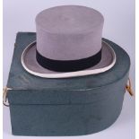 A gentleman's Simpson Piccadilly morning top hat, in original box, size 6 7/8
