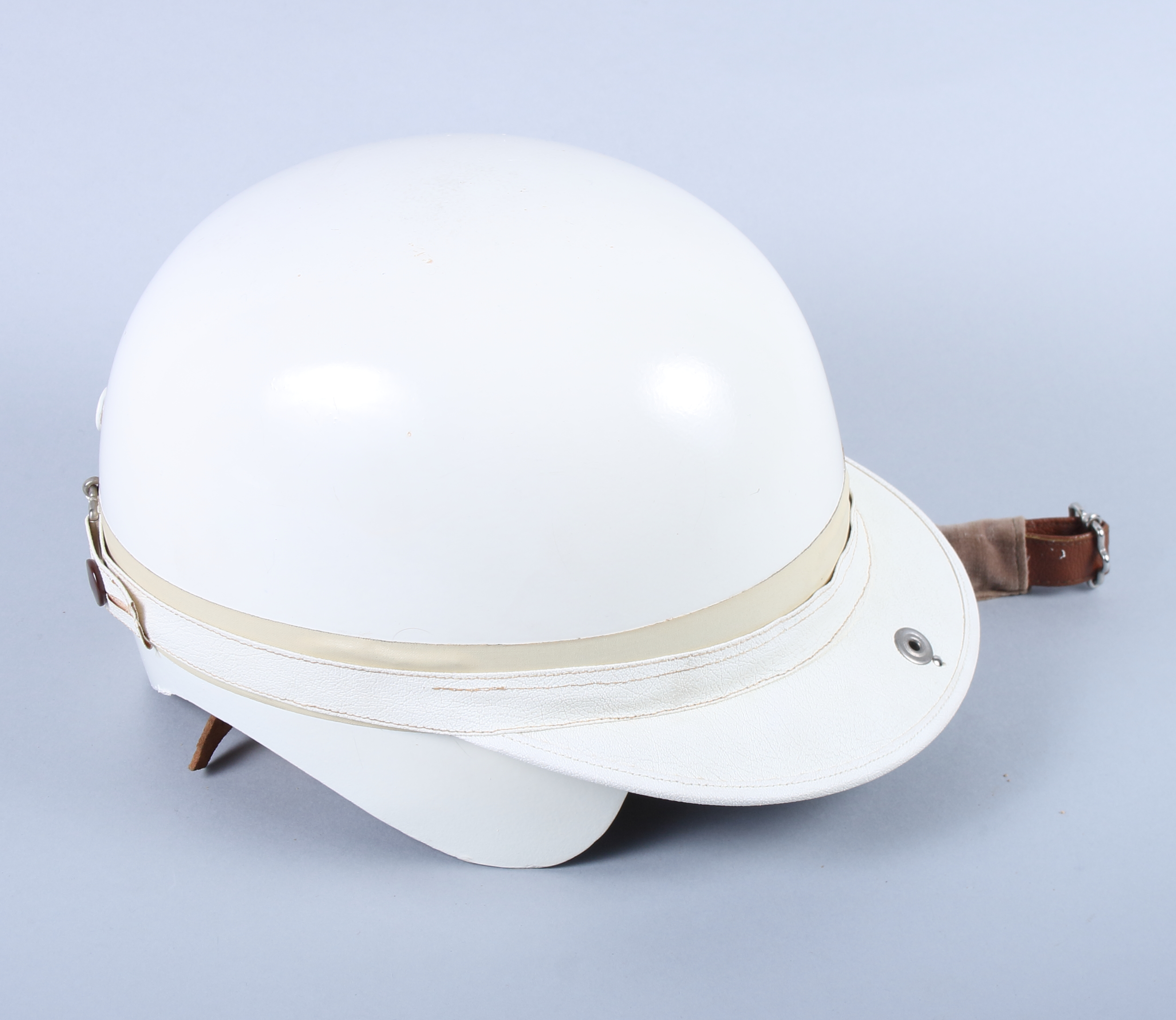 A polo helmet, by Herbert Johnson